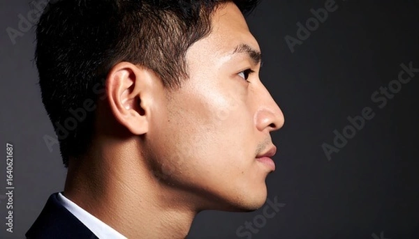 Fototapeta Close-up profile view of a man (2)