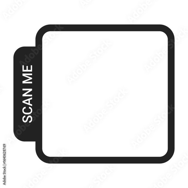 Fototapeta QR code sign with scan me text