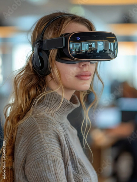 Obraz Remote Employee with VR Gear