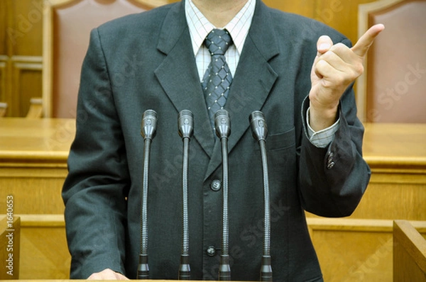 Obraz przemówienie parlamentarne