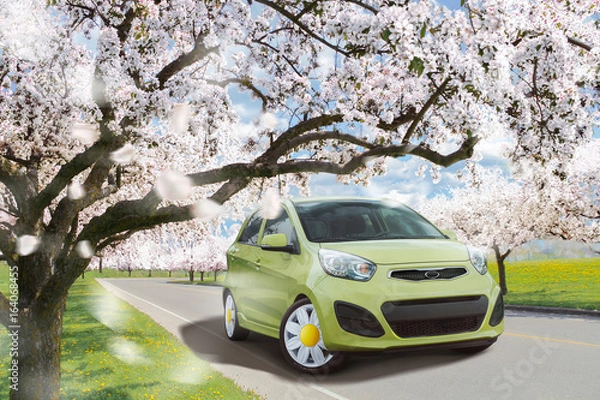 Obraz Car colorful background, Spring, for calendars, cards, websites