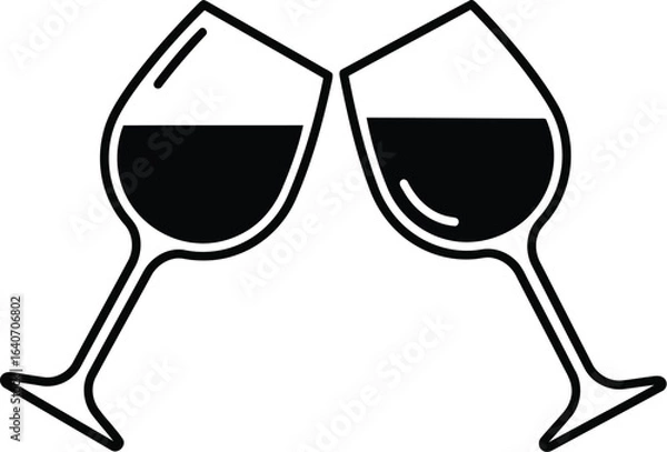 Obraz Cheers wine glasses toasting celebration