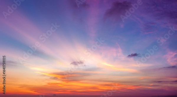 Obraz colorful dramatic sky with cloud at sunset.Sky clouds at sunset.
