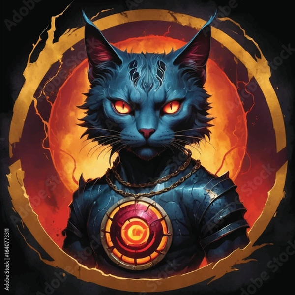 Fototapeta Black Cat Vector Design