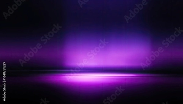 Obraz Dark stage lit by vibrant purple light