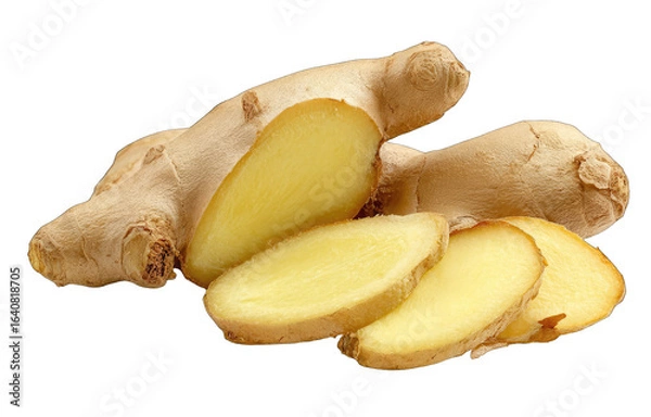 Obraz Fresh ginger root sliced