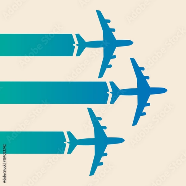 Fototapeta Plane silhouette design background