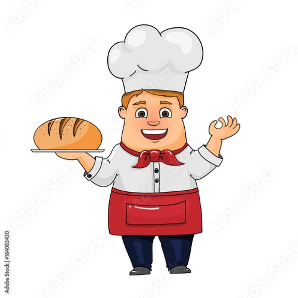 Fototapeta Baker with bread
