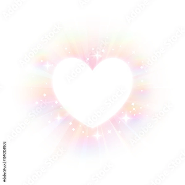 Fototapeta 輝くハートのイラスト