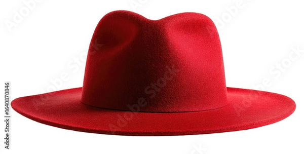 Obraz Red fedora hat, close-up, studio shot