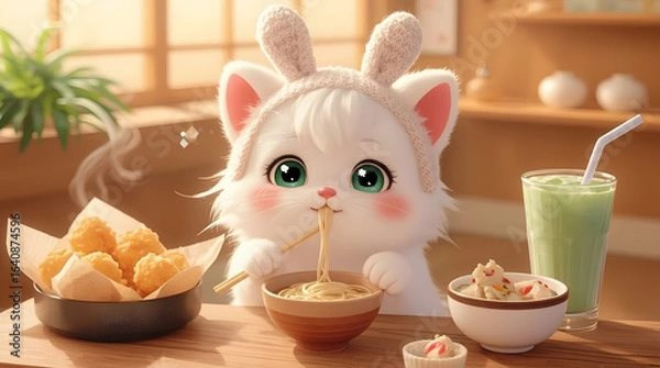 Obraz easter bunny and eggs