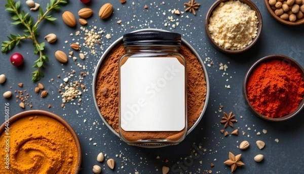 Fototapeta reusable shopping basket mockup with veggies