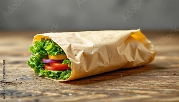 Fototapeta blank address label mockup on envelope, daylight