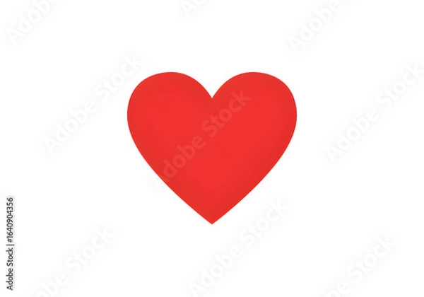 Fototapeta Vibrant red heart symbol conveys love, passion, and emotion; perfect for Valentine's Day or health campaigns