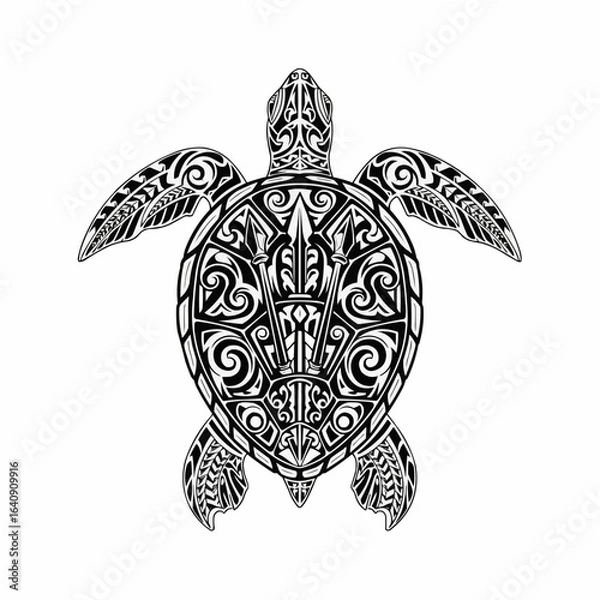 Obraz turtle tattoo style vector