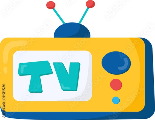 Obraz Cartoon Style Retro Television Illustration