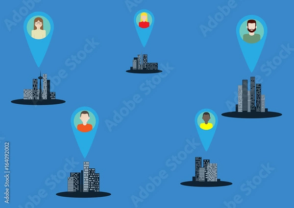 Fototapeta Remote working, teleworking