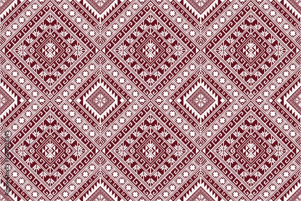 Obraz red Abstract geometric seamless pattern.