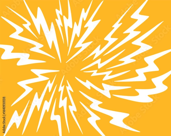 Obraz Explosion splash effect bolt cartoon element mess line background editable