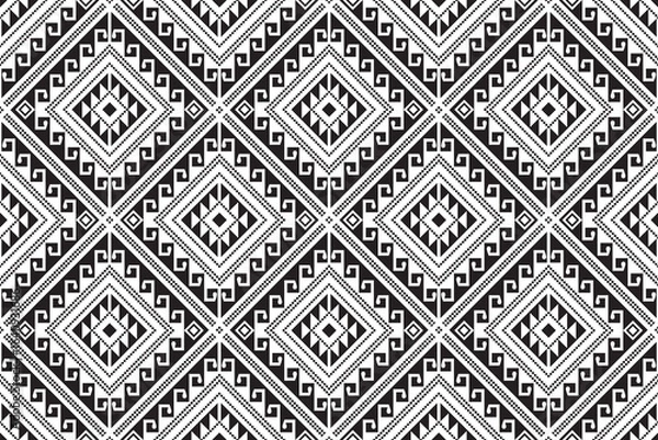 Fototapeta black and white seamless pattern