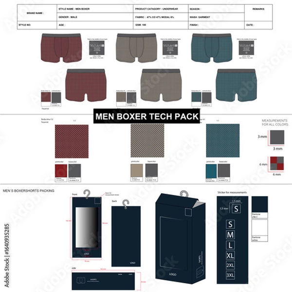 Fototapeta mens boxer tech pack