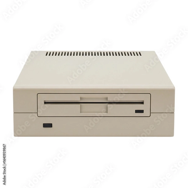 Fototapeta Retro external floppy disk drive for a vintage computer