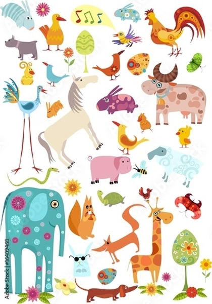 Obraz big animals set