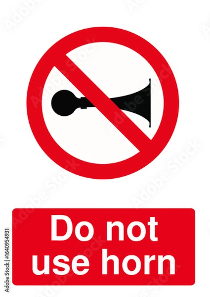Obraz do not use horn