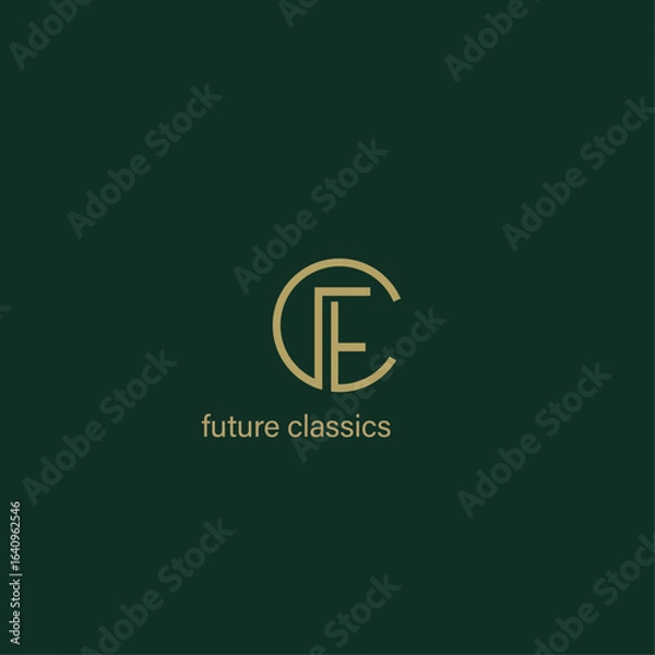 Obraz Minimal Monogram Logo for Future Classics – Modern Luxury Brand Identity