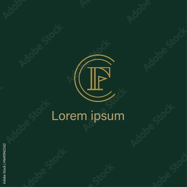 Obraz Minimal Monogram Logo for Future Classics – Modern Luxury Brand Identity