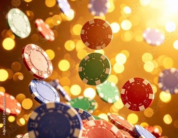 Obraz たくさんのカジノチップ