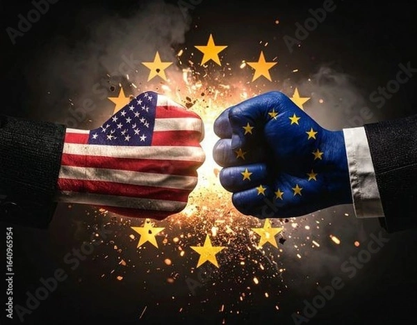 Obraz hand with american flag