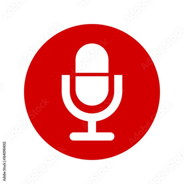 Fototapeta Retro Microphone icon isolated on transparent background
