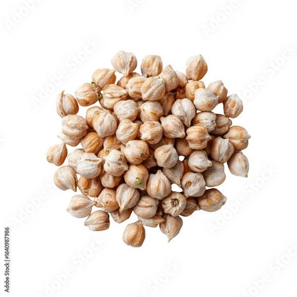 Obraz Heap of Dried Chickpeas, Top View, Close-up