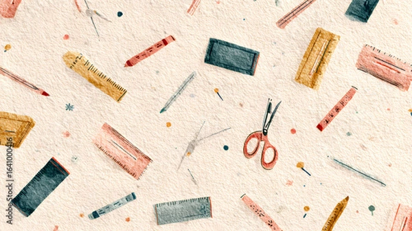Obraz Delicate Hand-Drawn Style Illustration in Pastel Tones