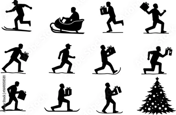 Obraz Christmas, Holiday  Festive Vector Bundle Graphics