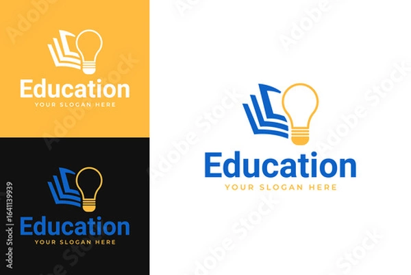 Obraz Knowledge education logo design template vector illustration idea