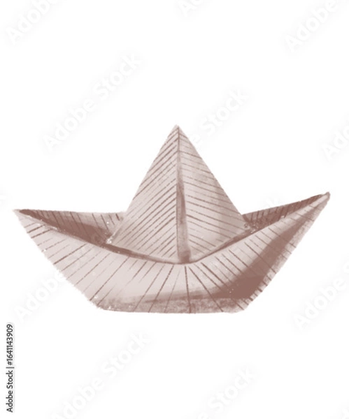 Obraz Summer paper boat illustration,
