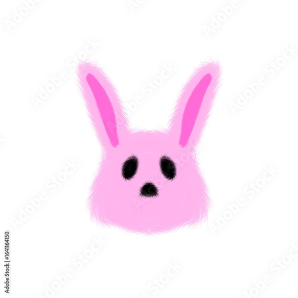 Fototapeta white rabbit on white background