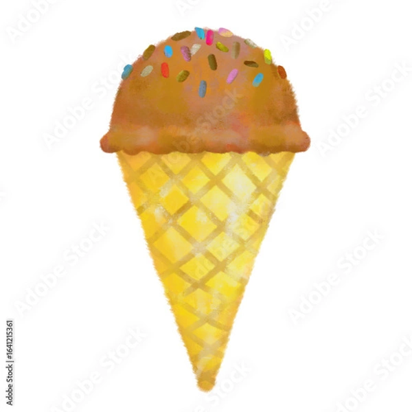 Obraz アイスクリーム　手描き　おしゃれ