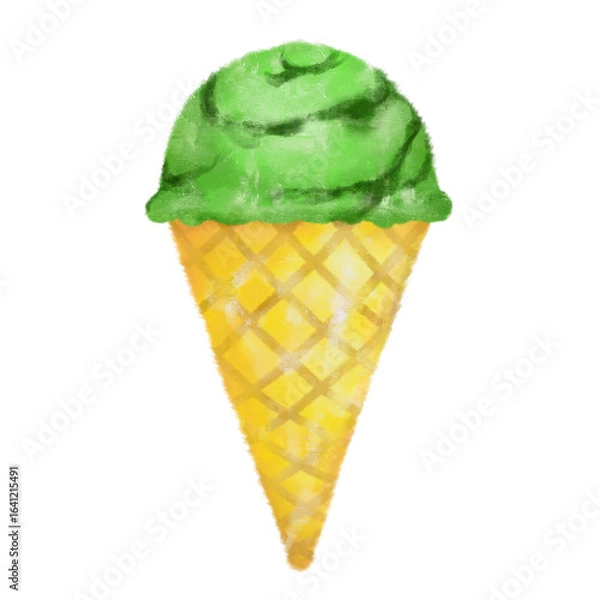 Obraz アイスクリーム　手描き　おしゃれ