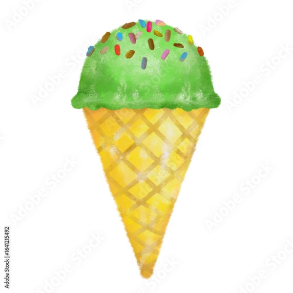 Obraz アイスクリーム　手描き　おしゃれ