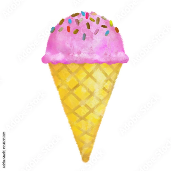 Obraz アイスクリーム　手描き　おしゃれ