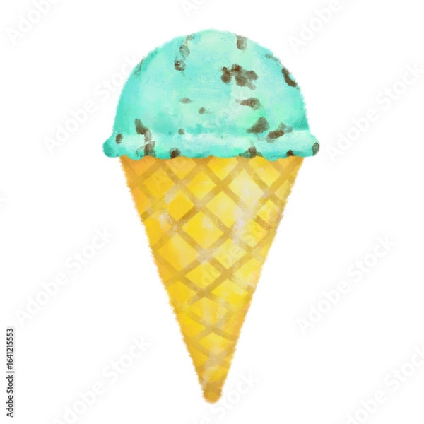 Obraz アイスクリーム　手描き　おしゃれ