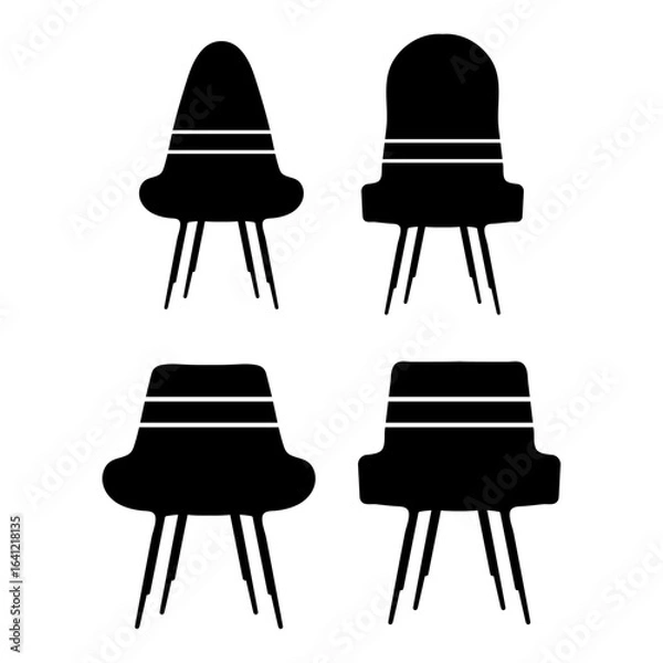 Obraz silhouette vector chair