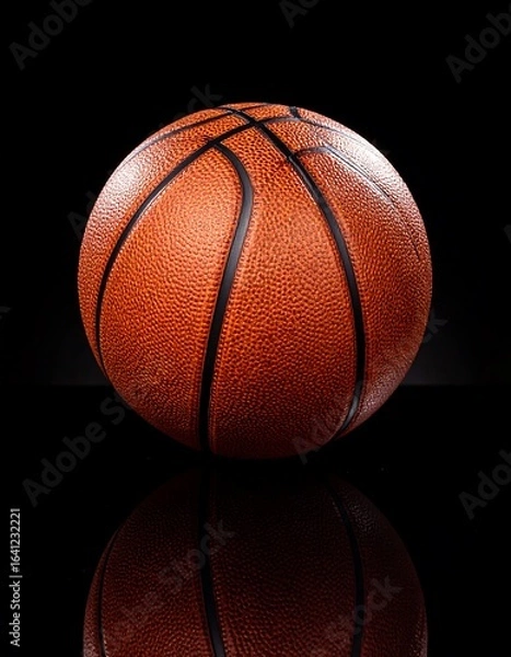 Obraz Basketball on black background (1)