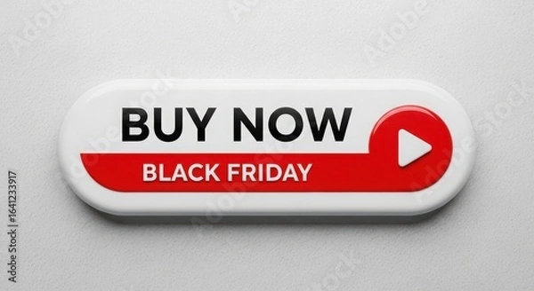 Obraz Buy now button for black friday sale and shopping online with play icon