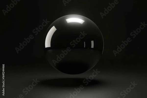 Fototapeta 3d sphere on black background