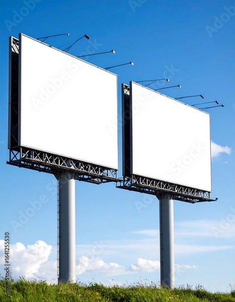 Obraz Blank billboard display under clear sky