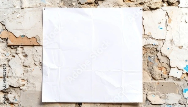 Obraz Blank poster on weathered wall